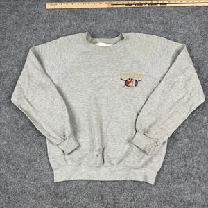 Sport Wear Sweatshirt Mens Size L Gray Cape Cod Sailboat Graphic Made in USA